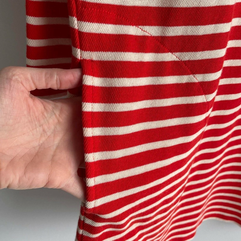 J.CREW Red & White 3/4 Sleeve Ladies Boat Neck Ladies Tunic Dress, M - Picture 7 of 8
